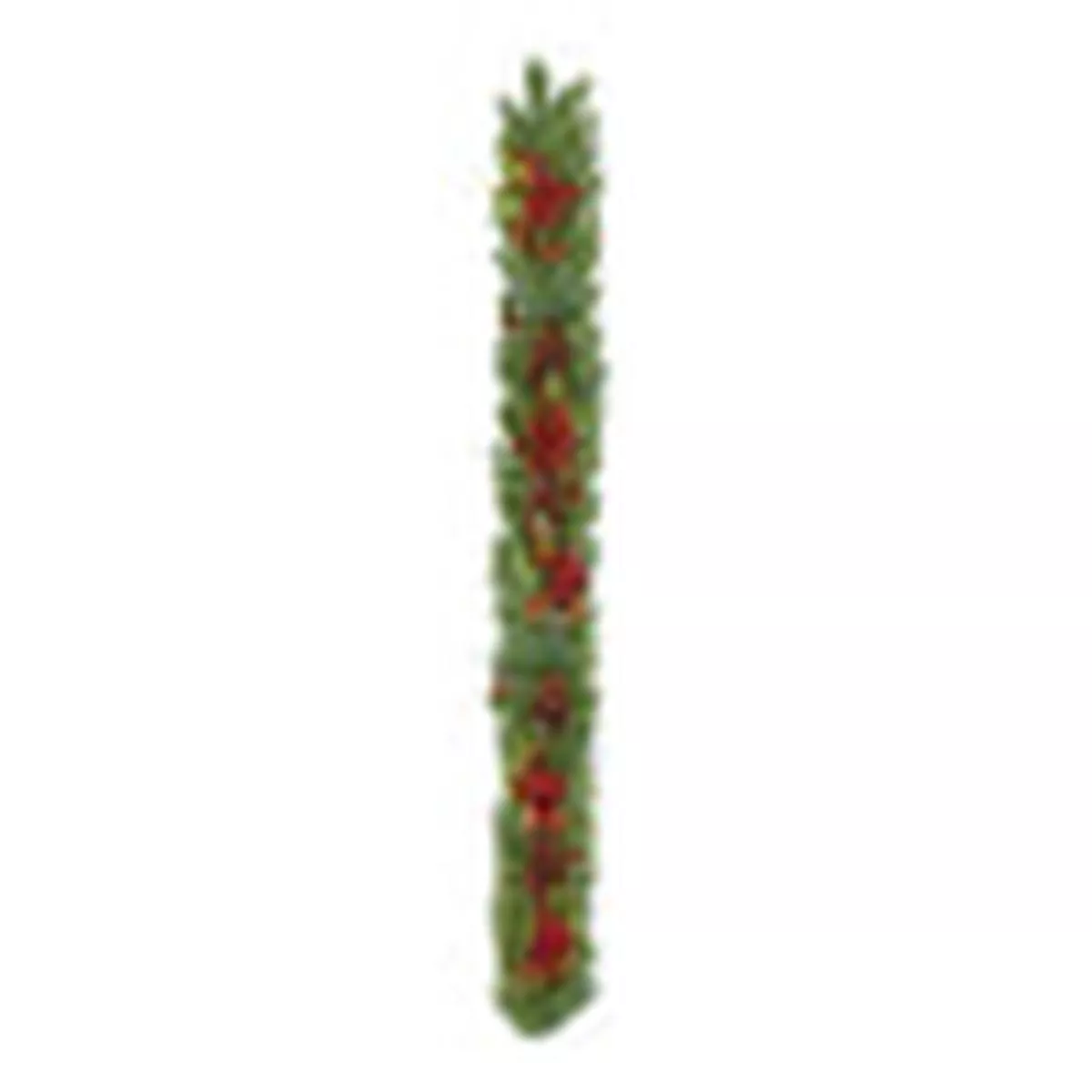 1.8M Natural Red Berry Garland W Pine Cones