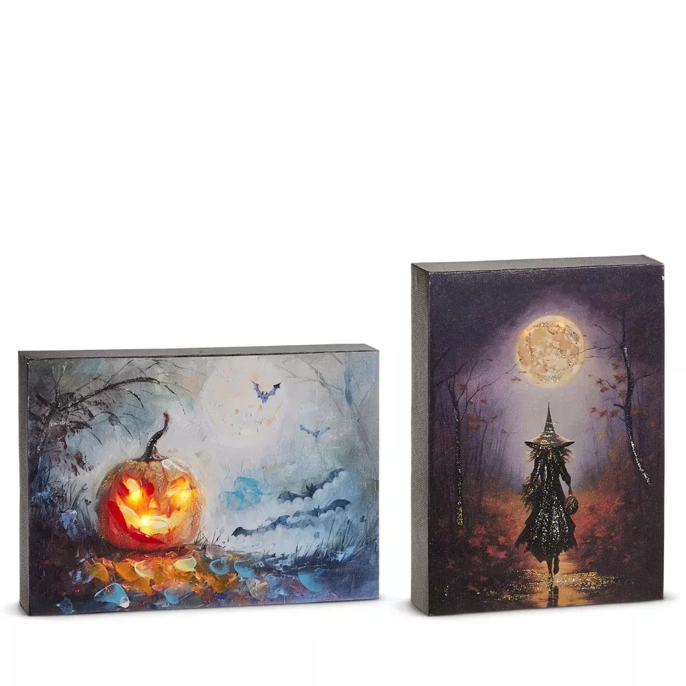 10" Lighted Spooky Night Block - Assorted Styles, Sold Separately