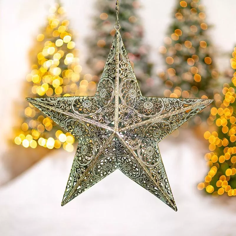 12" 3D Decorative Metal Star - ZR233029-D
