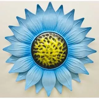 14" Blue Flower Wall Decor 903-00293
