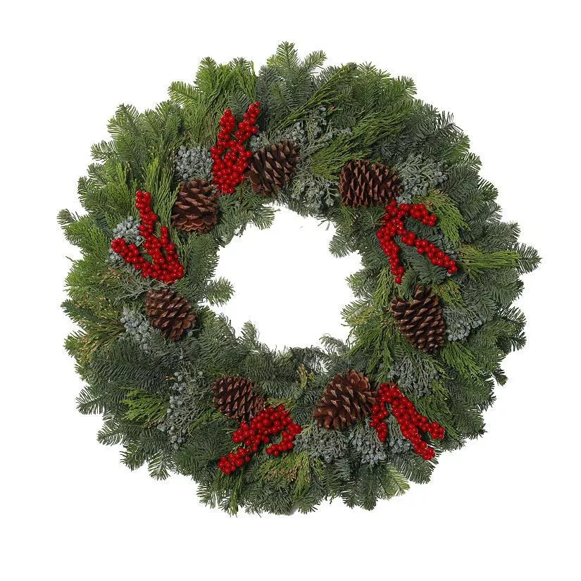 14" Canella Berry Wreath (26" OD) 1208