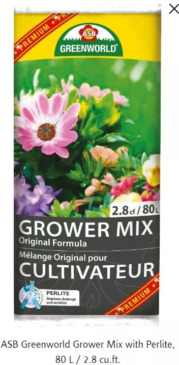 2.8 cf bag Grower Mix with Perlite 54/Plt
