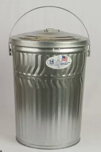 20 Gallon Metal Trash Can with Lid