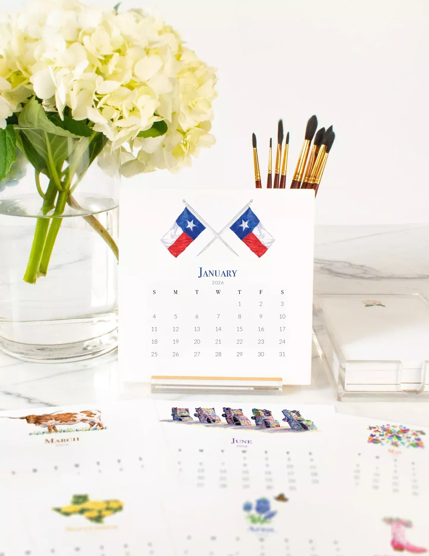 2026 Texas Desktop Calendar