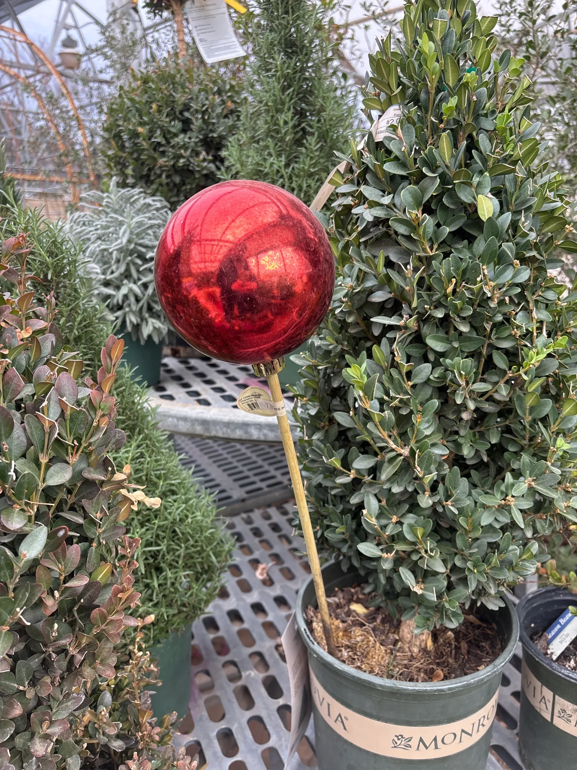 23” SHINY BALL ORNAMENTS STAKE