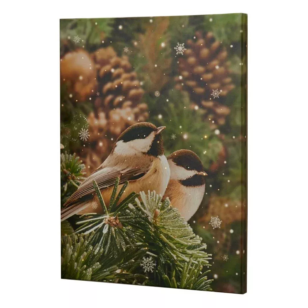 24" Chickadee Lighted Print