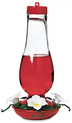 24oz Glass Hummingbird Feeder