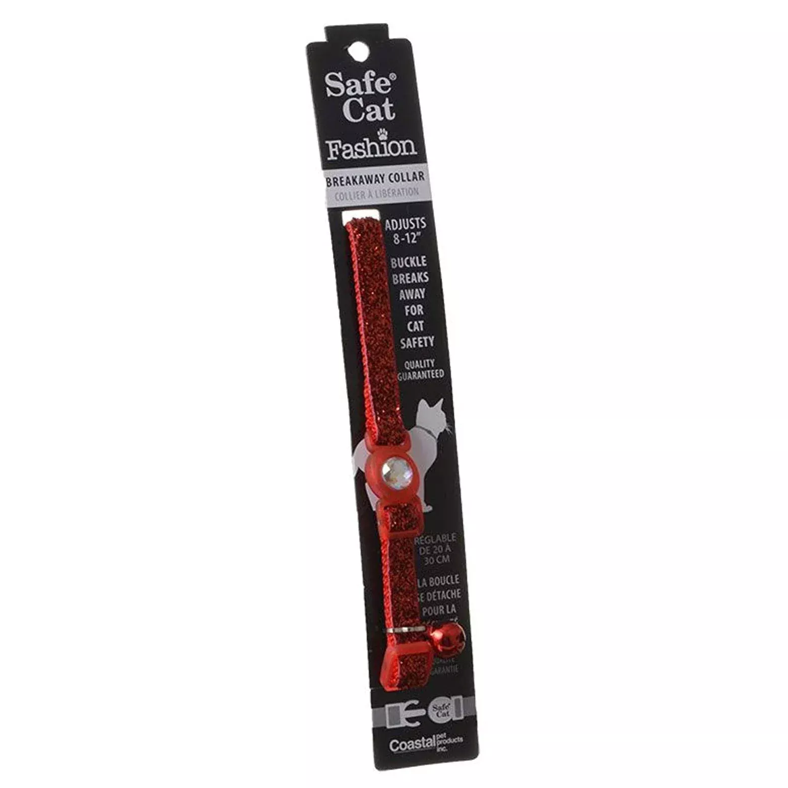 3/8" Jeweled Cat Collar, Red