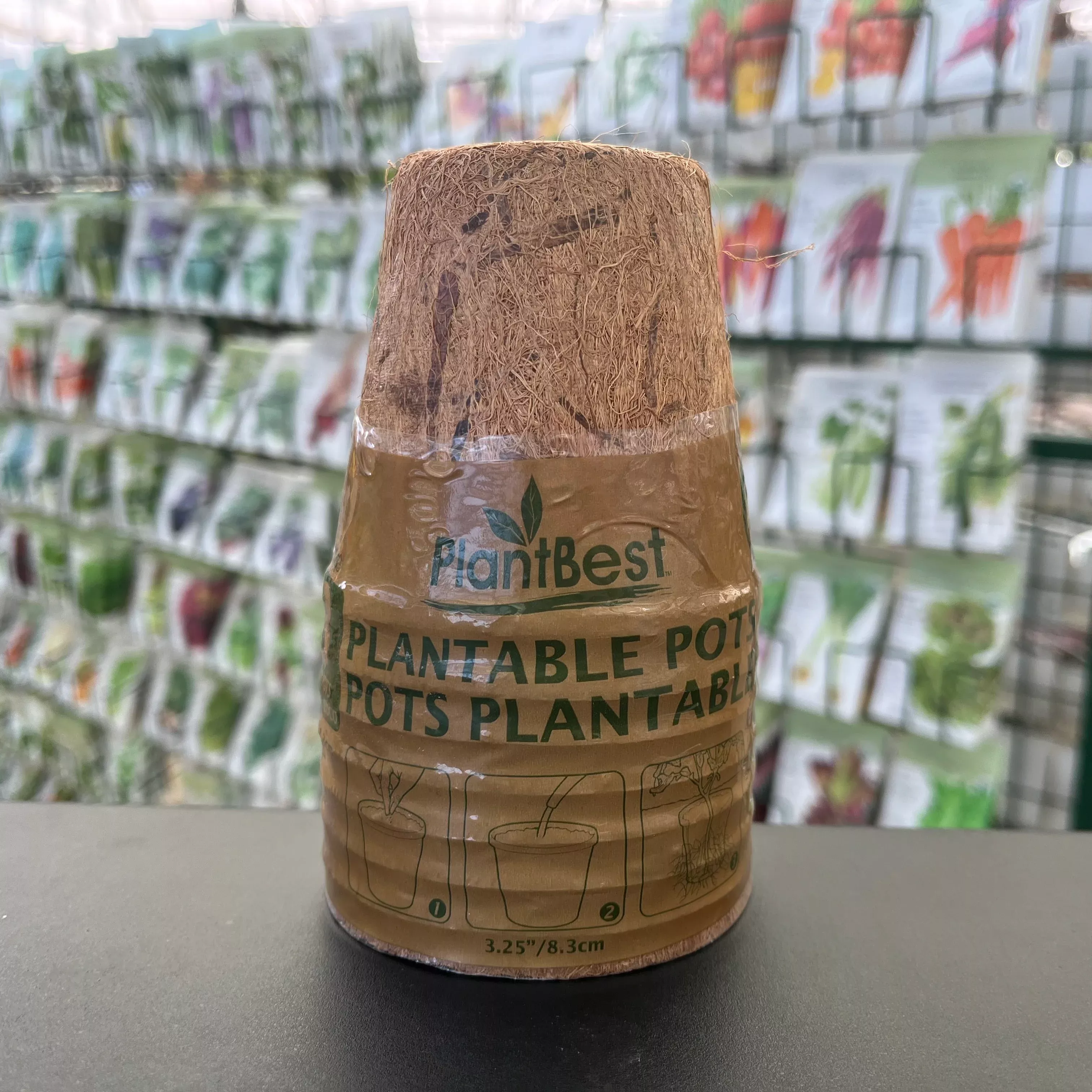 3" Coconut Coir Plantable Pots-8 Pack