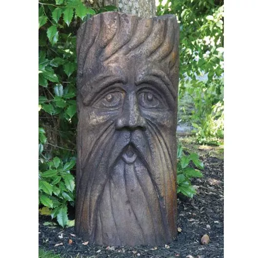36" Bearded Barley Face Statue