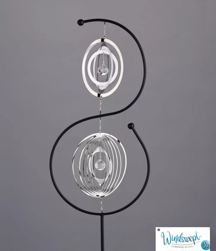 3D Double Spinner Suncatcher Stake