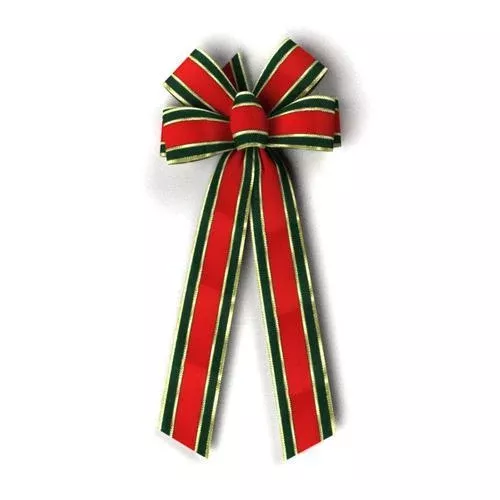 #40 Six Loop Bow - Red/Green/Gold Gucci Pattern - 2000-990-52