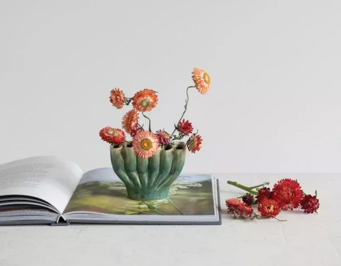6-section Stoneware Sculptural Vase