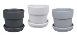 7" Floral Matte Pot