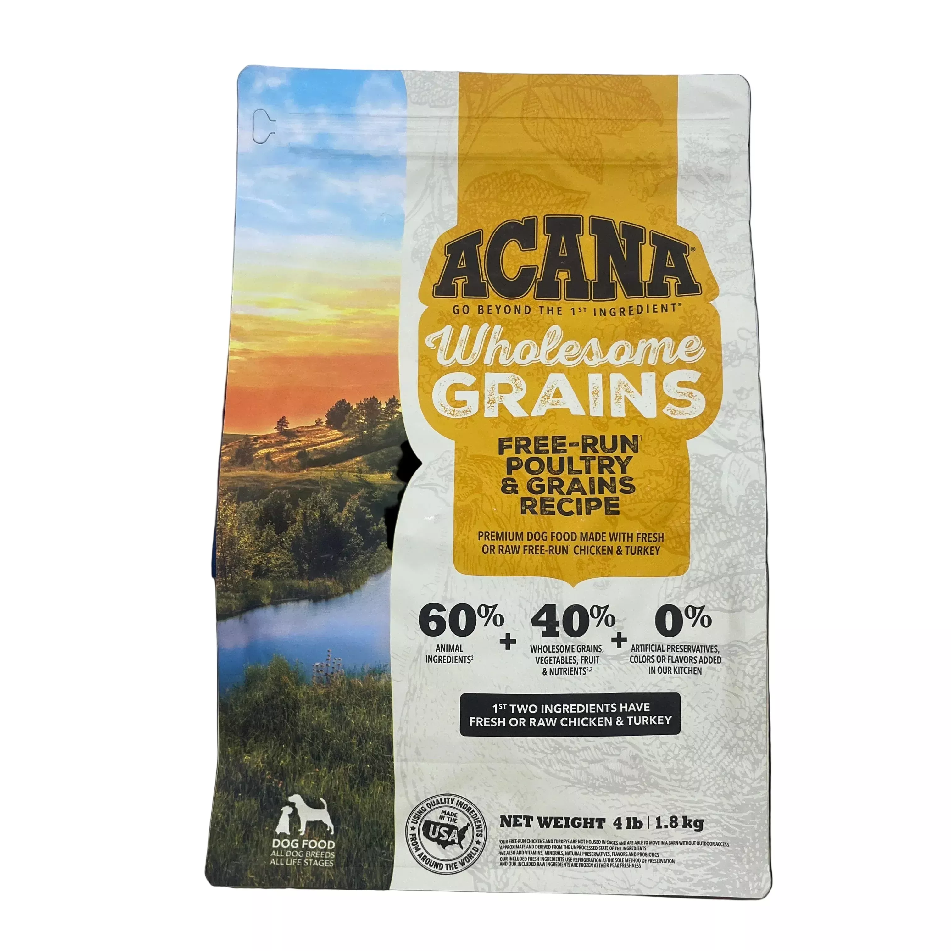 Acana Wholesome Grains Free-Run Poultry & Grains Recipe Dog Food, 4lb