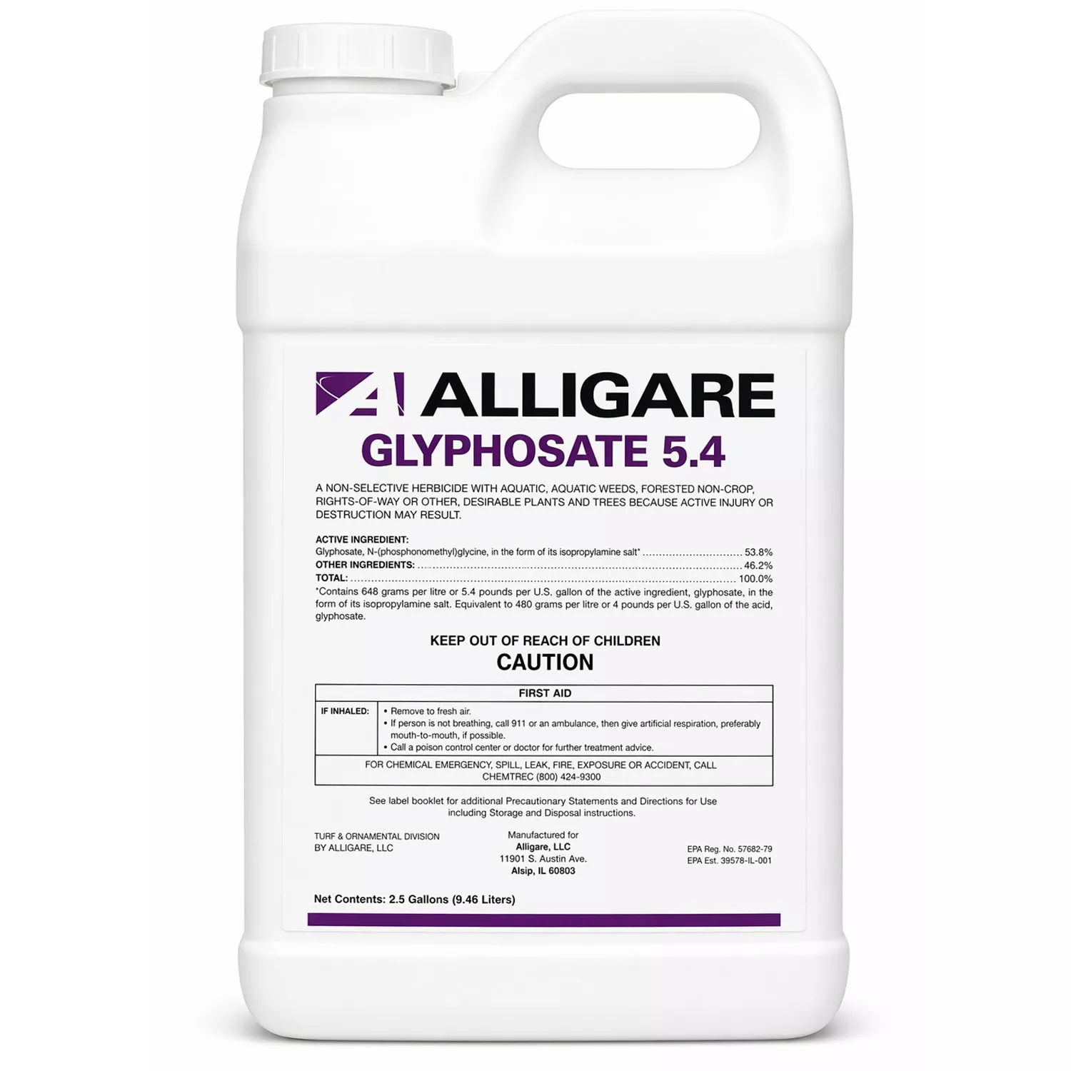 Alligare Glyphosate 5.4, 2.5 Gallons