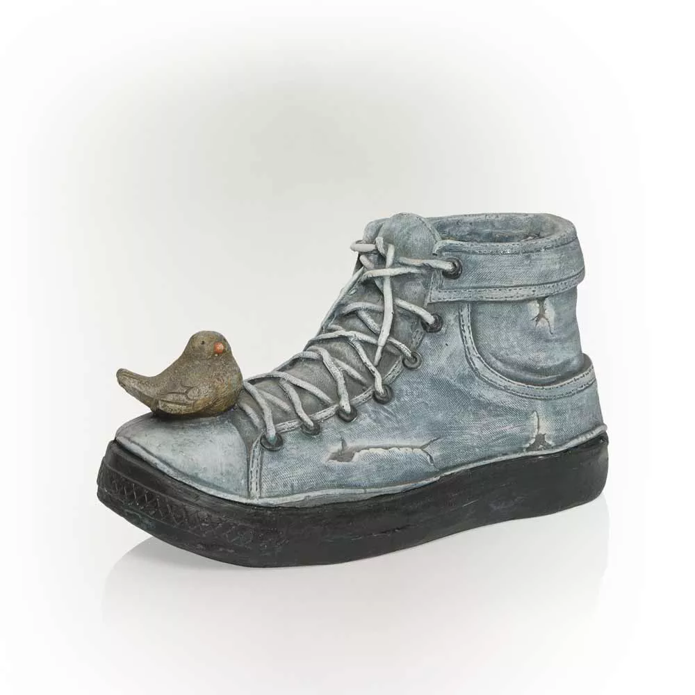 Alpine, Denim Shoe Pot Planter