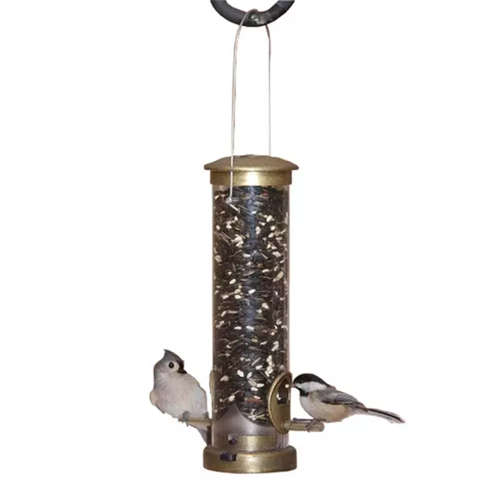 Aspects, Small Antique Brass Seed Tube Feeder