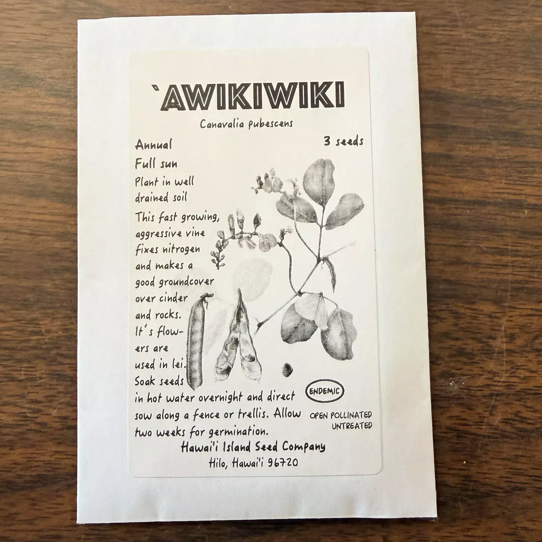 Awikiwiki, seeds