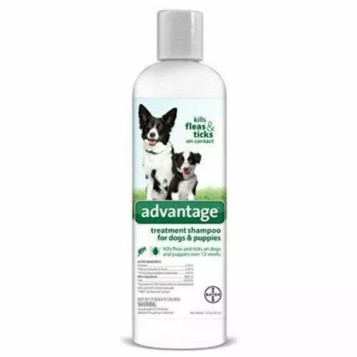 Bayer Advantage Flea & Tick Treatment Shampoo for Dogs & Puppies, 12 oz