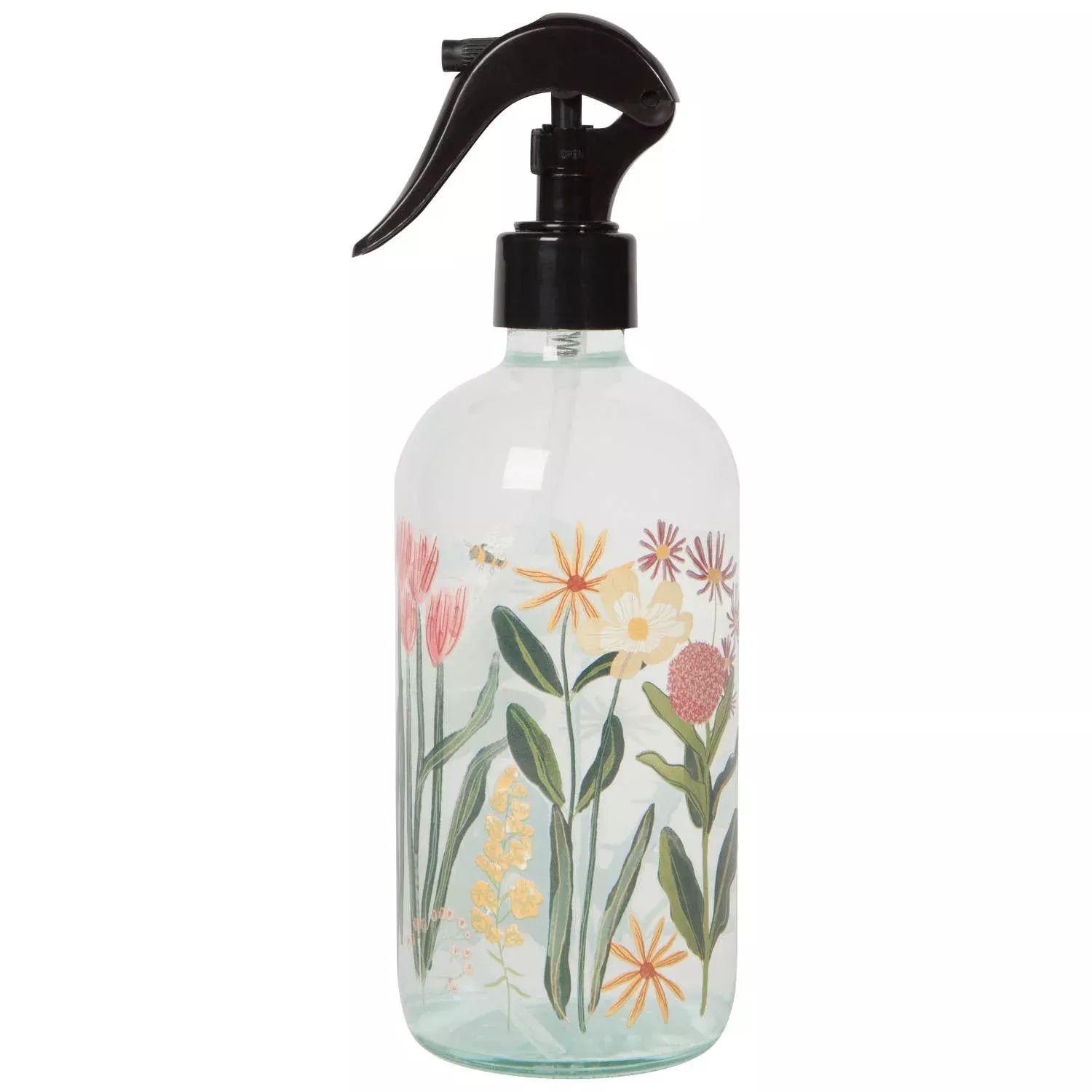Bees & Blooms Glass Spray Bottle