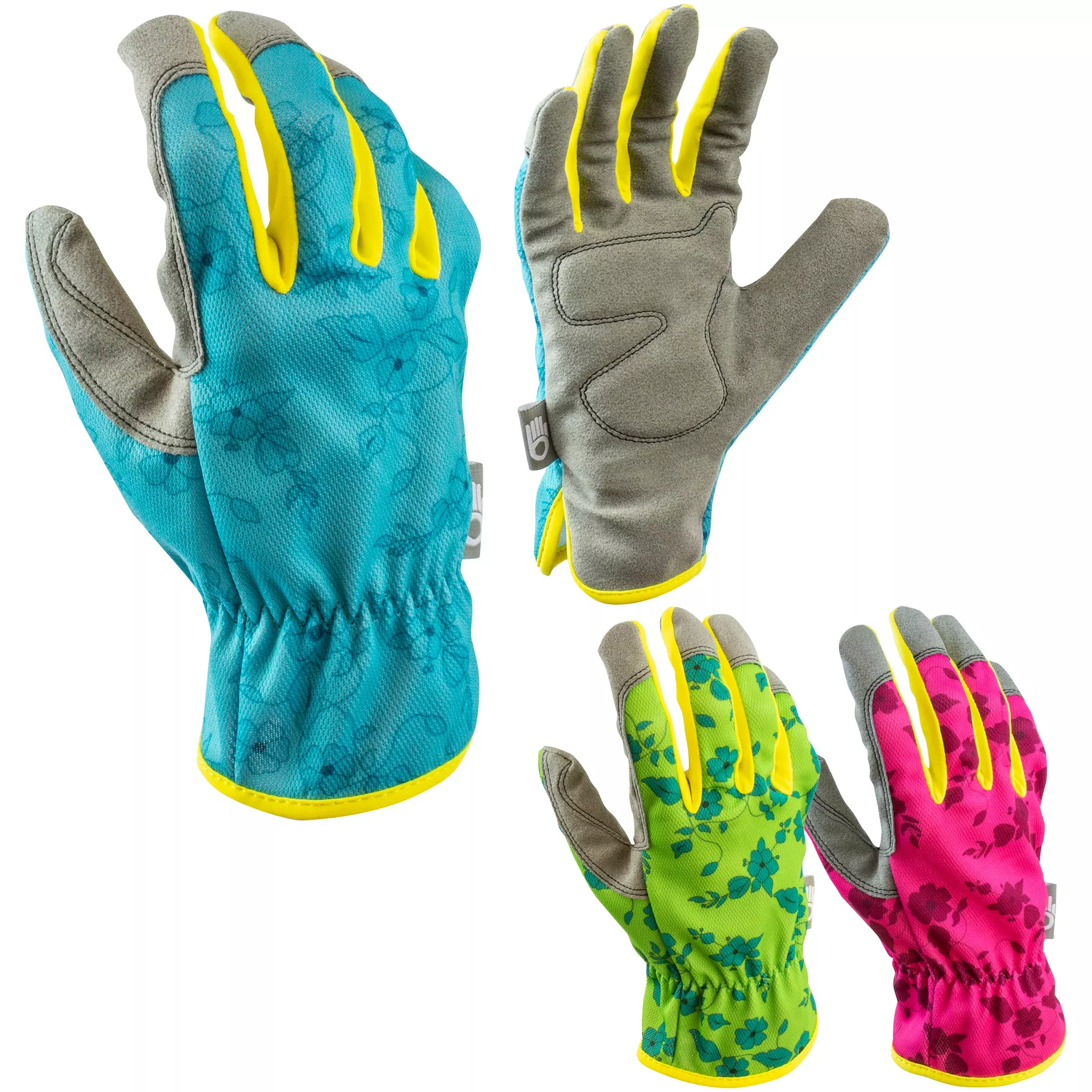 Bellingham Women's Floral Gloves - Small - Blue, Green & Pink