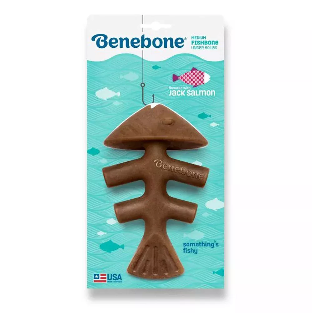 Benebone, Fishbone, Salmon, Medium