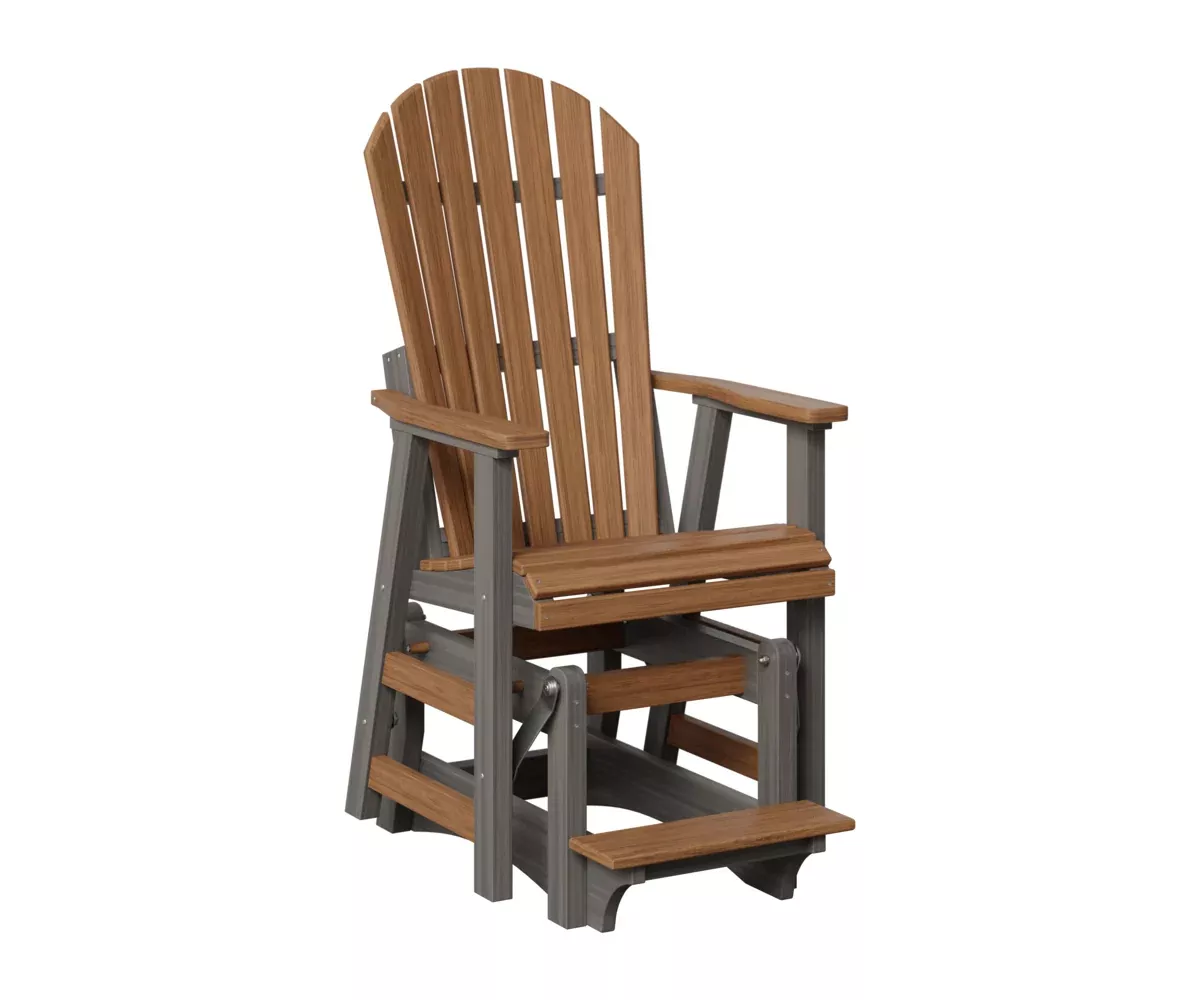 Berlin Gardens, 2′ Comfo Back Single Counter Glider, Antique Mahogany on Coastal Gray