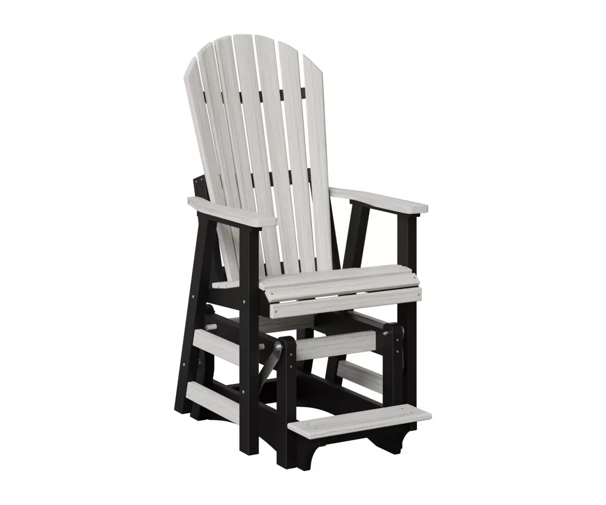 Berlin Gardens, 2′ Comfo Back Single Counter Glider, Seashell on Black