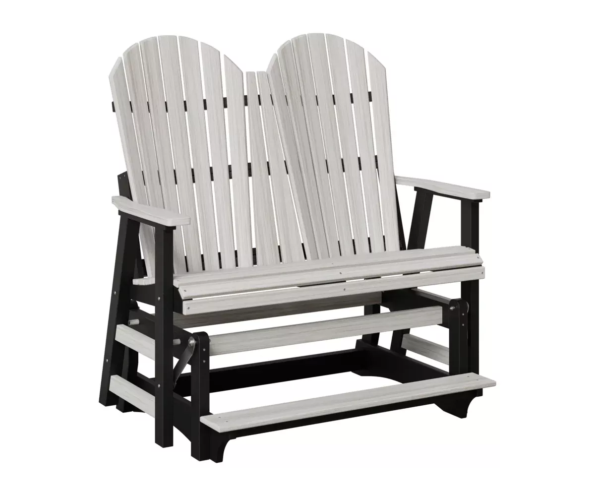 Berlin Gardens, 4′ Comfo Back Double Counter Glider, Seashell on Black