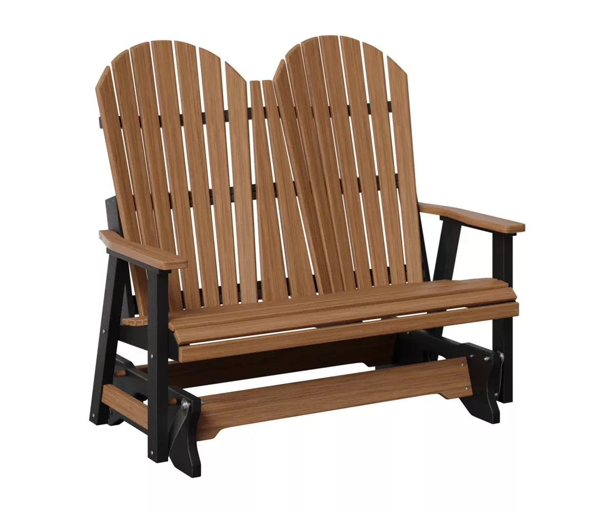 Berlin Gardens, 4′ Comfo Back Double Glider, Antique Mahogany on Black