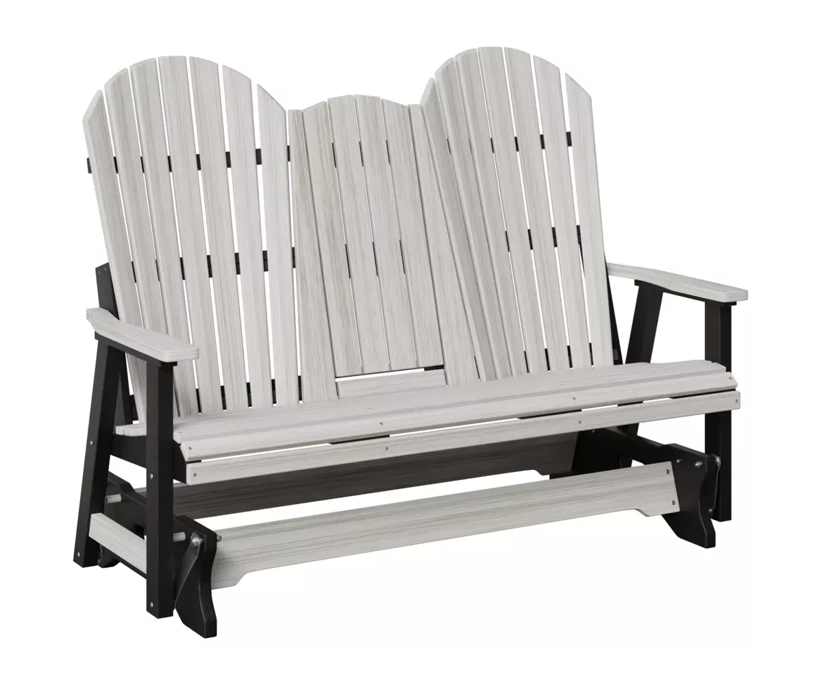 Berlin Gardens, 5′ Comfo Back Three Seat Glider with Console, Seashell on Black