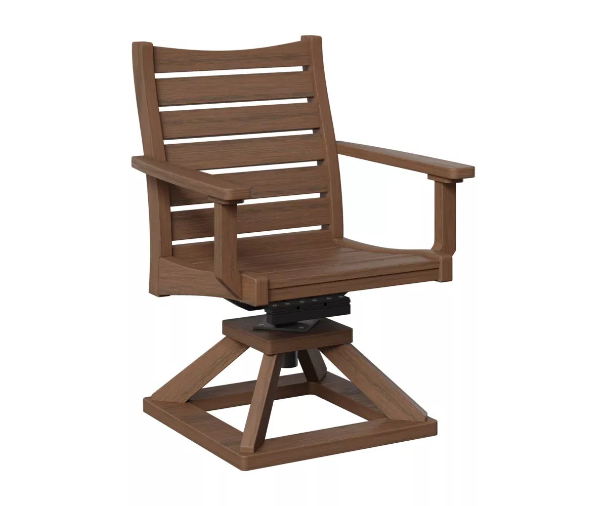 Berlin Gardens, Bristol Swivel Rocker Dining Chair, Brazilian Walnut