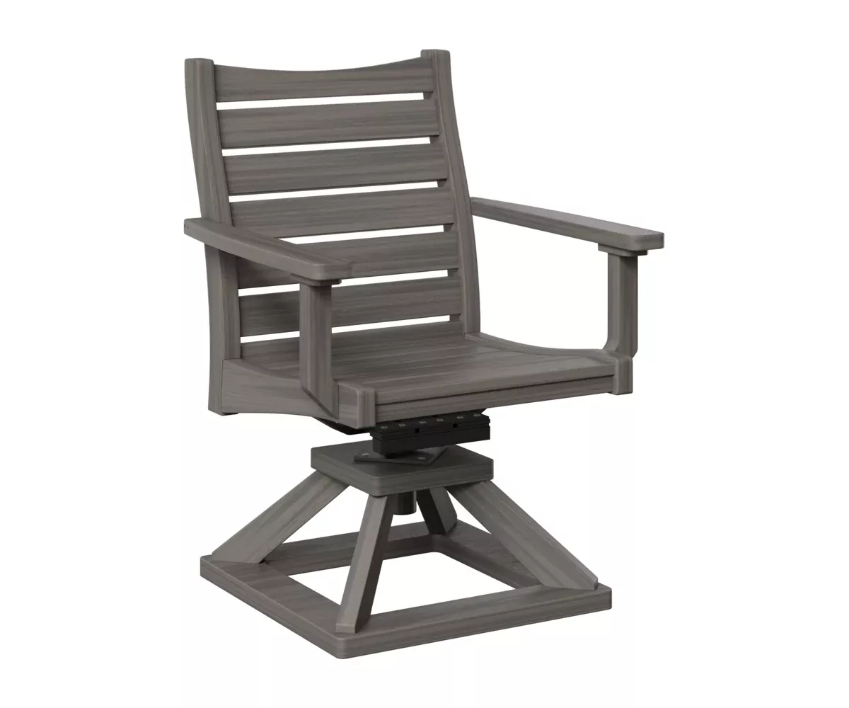 Berlin Gardens, Bristol Swivel Rocker Dining Chair, Coastal Gray