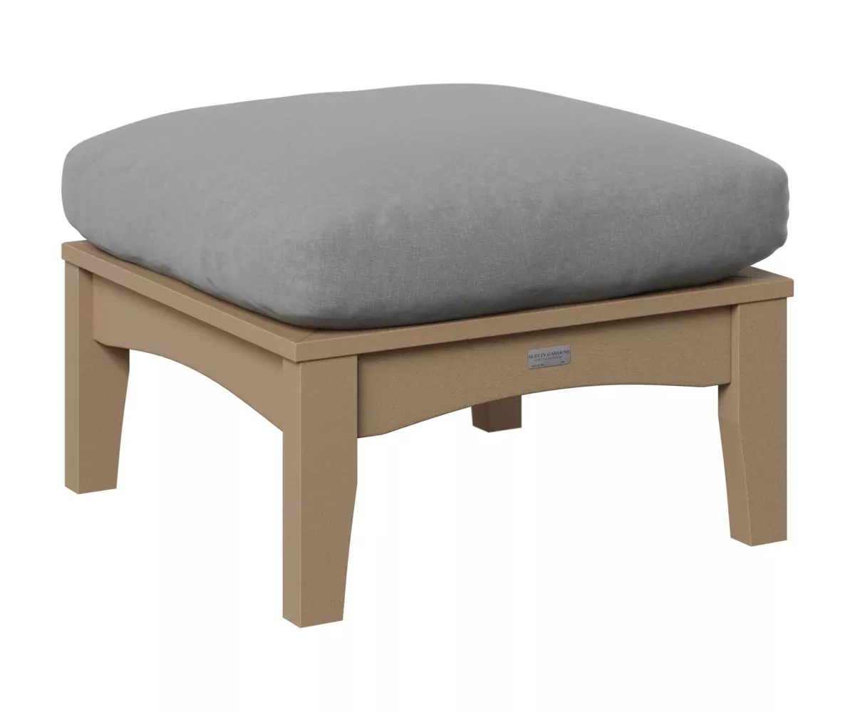 Berlin Gardens, Classic Terrace Ottoman, Weatherwood