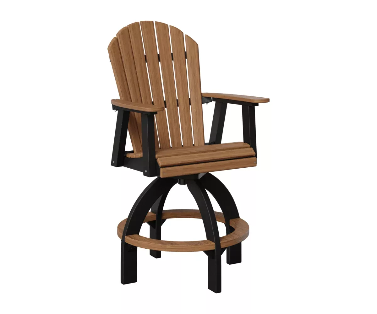Berlin Gardens, Comfo-Back Swivel Bar Chair, Antique Mahogany on Black