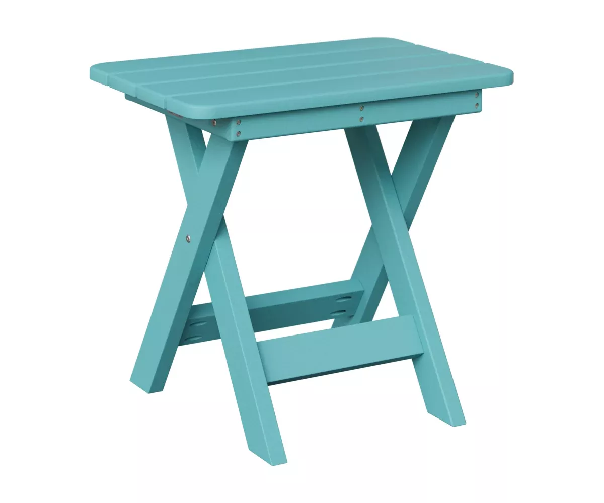 Berlin Gardens, Folding End Table, Aruba Blue