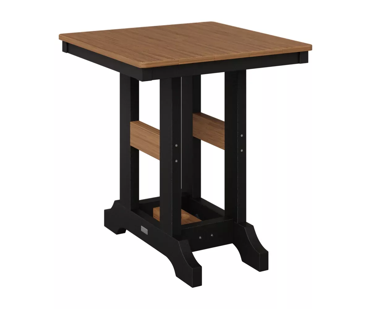 Berlin Gardens, Garden Classic 28″ Square Table, Antique Mahogany on Black