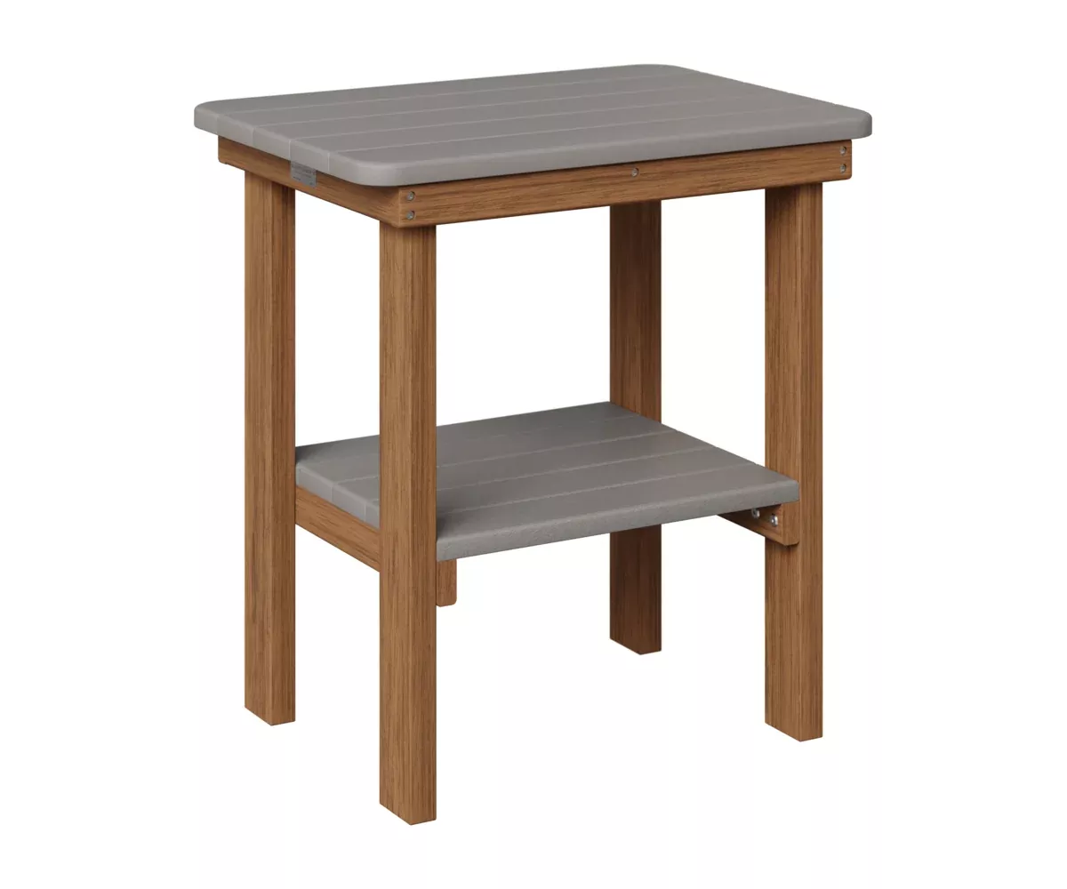 Berlin Gardens, Rectangular End Dining Table, Light Gray on Antique Mahogany
