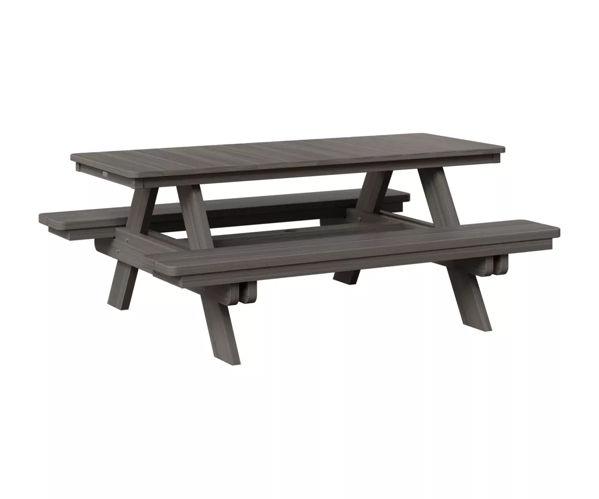 Berlin Gardens, Rectangular Picnic Table, Coastal Gray