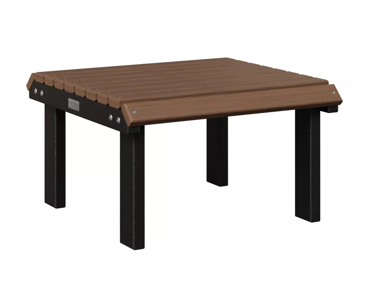 Berlin Gardens, Stationary Footstool, Brazilian Walnut on Black