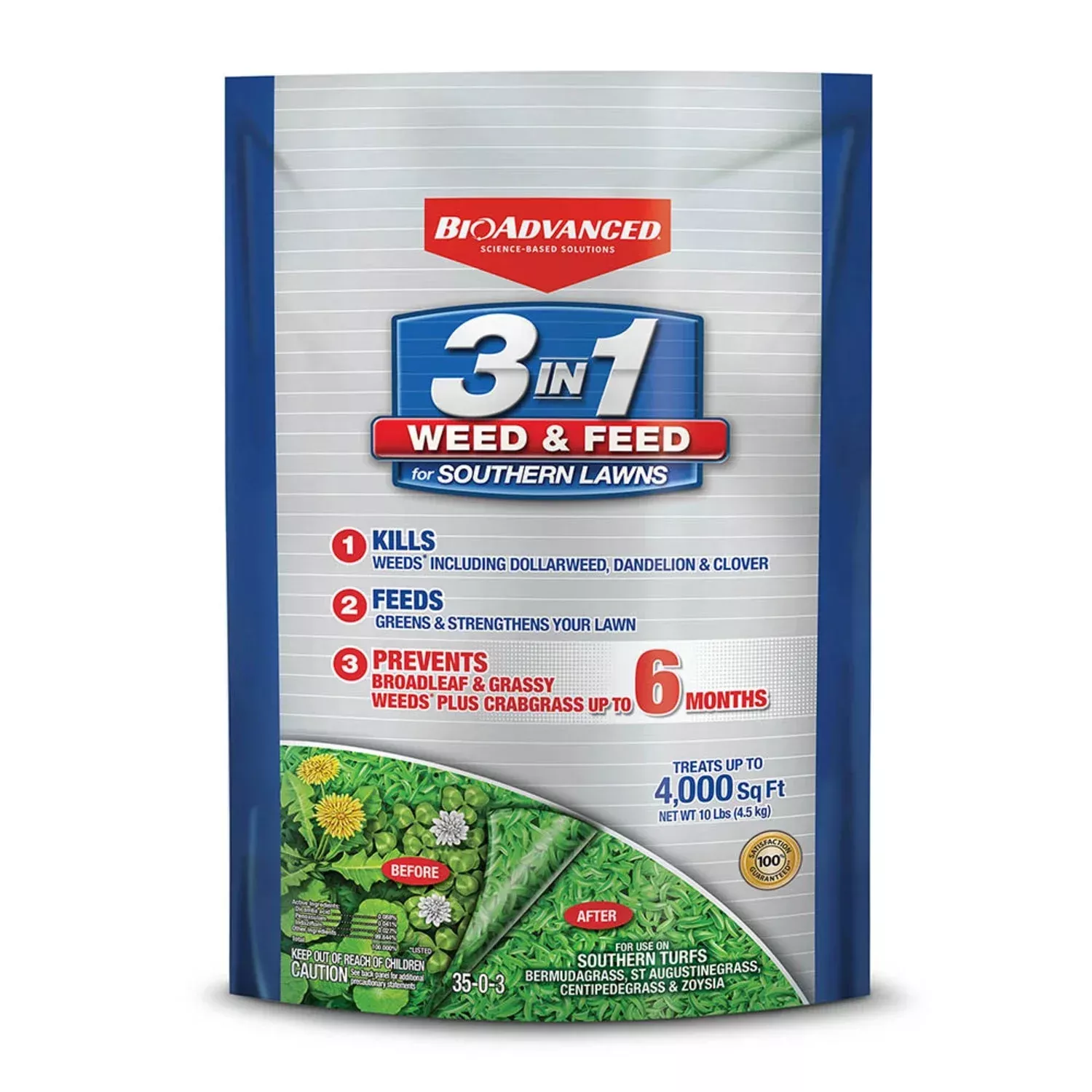BioAdvanced 3 In 1 Weed and Feed for Southern Lawns