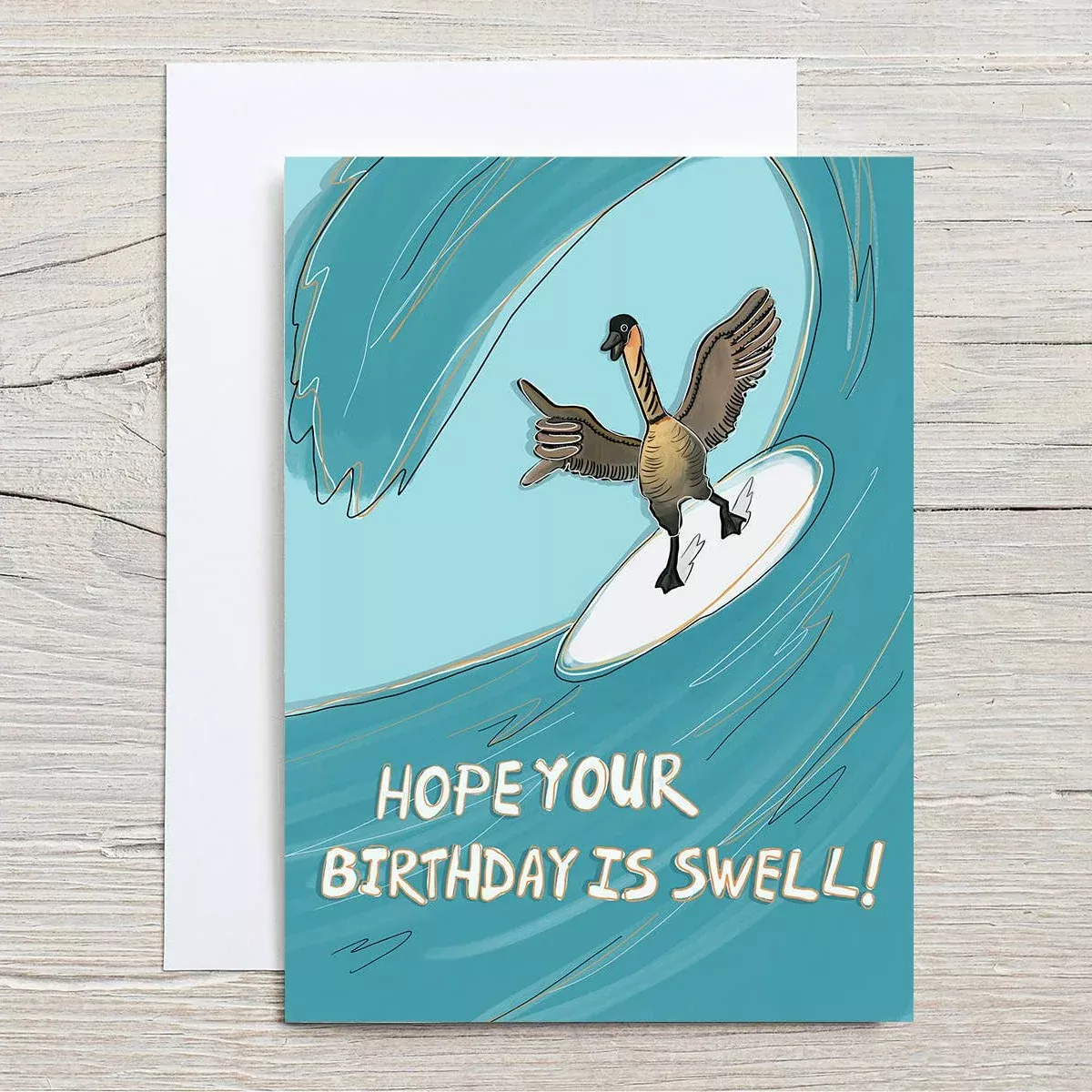 Birthday Swell Greeting Card
