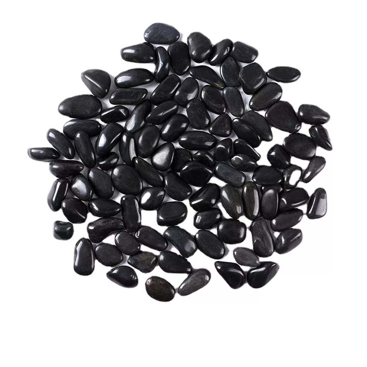 Black Pebbles (25KG) – Fine polished 1-2cm