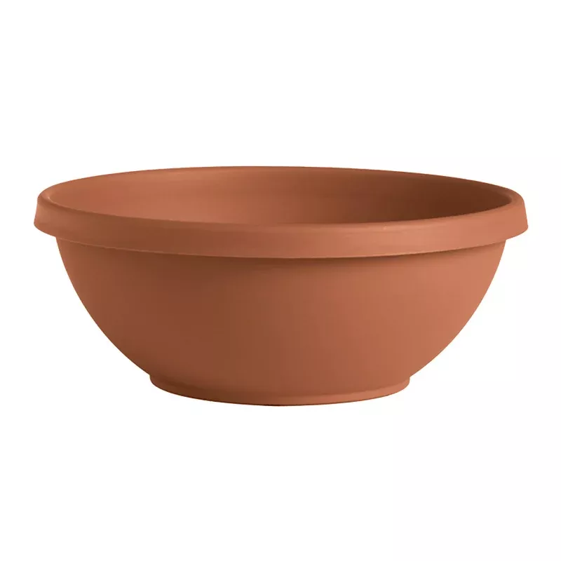 Bloem Terra Plastic Bowl Pottery, Terra Cotta, 14 in.