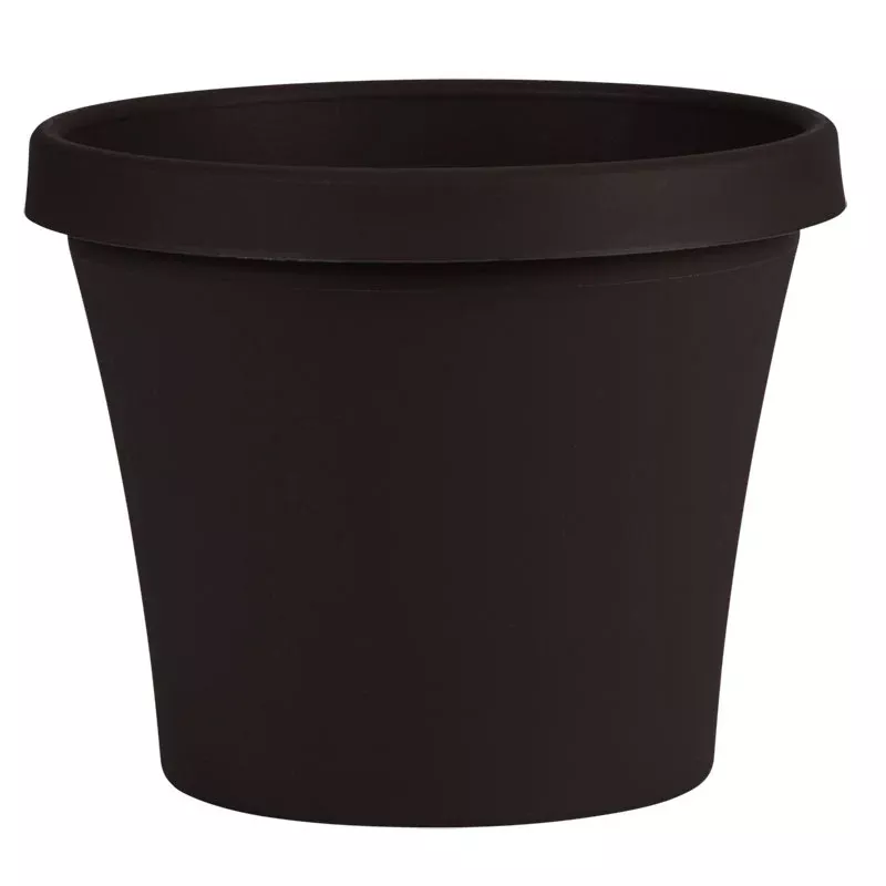 Bloem Terra Plastic Planter, Black, 14 in.