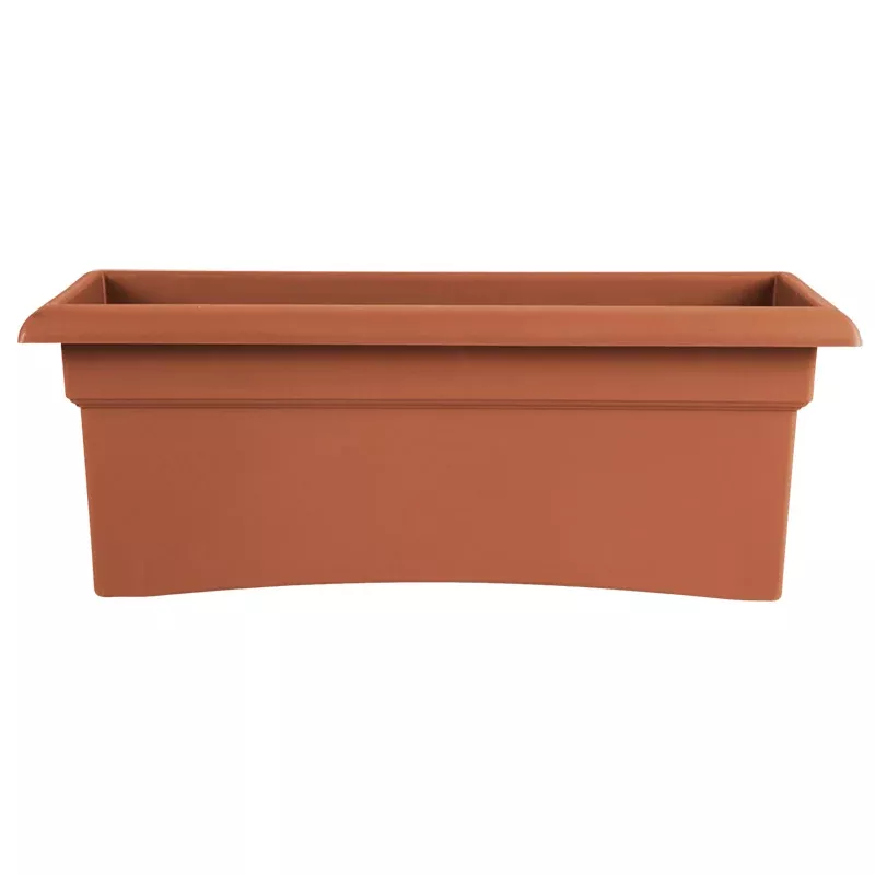 Bloem Veranda Plastic Deck Box, Terra Cotta, 26 in.