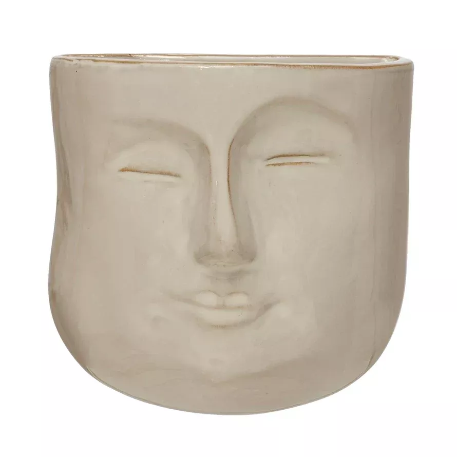 Bloomingville Stoneware Face Wall Planter