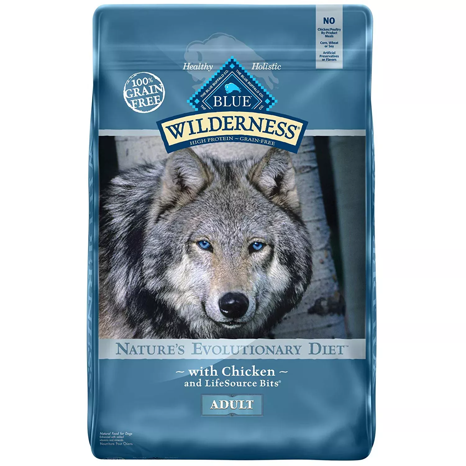 Blue Buffalo Wilderness Chicken Recipe Adult Dog Food, 24 LB