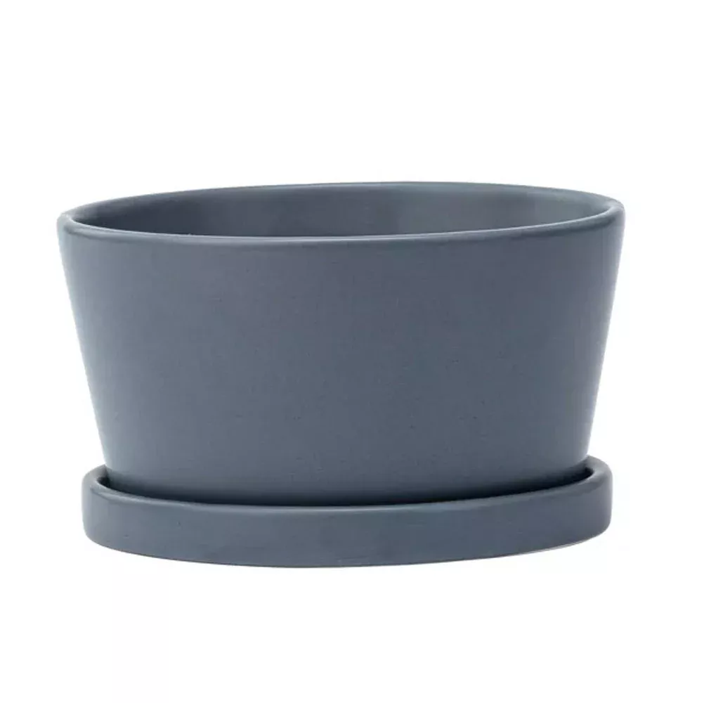 Blue Dish Garden With Saucer | Napco